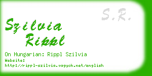 szilvia rippl business card